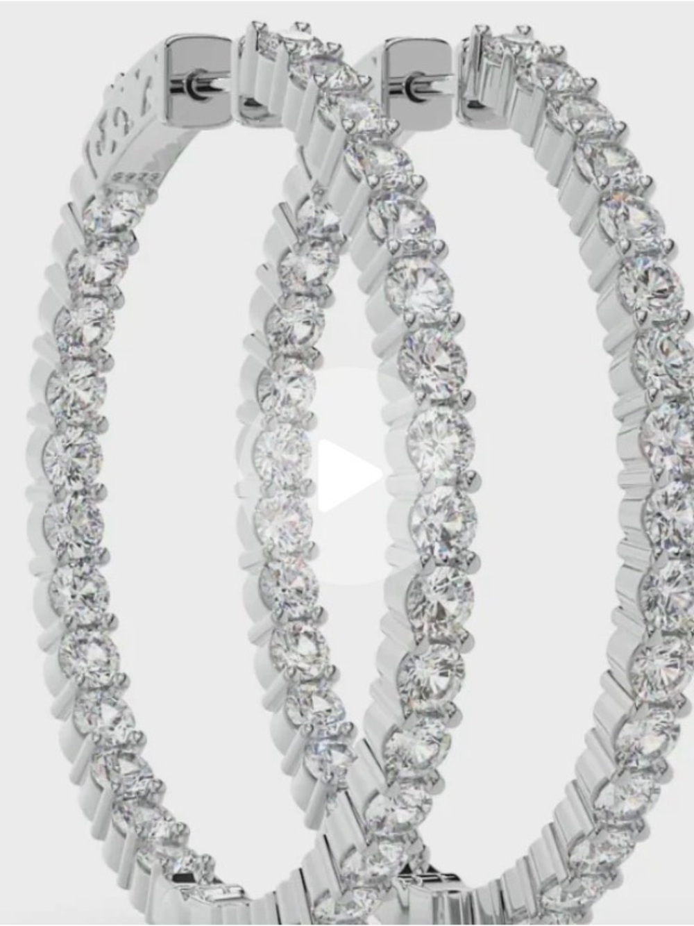 3ct lab grown diamonds inside-outside large hoops